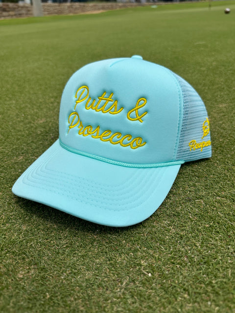 Putts & Prosecco Trucker Hat - blue