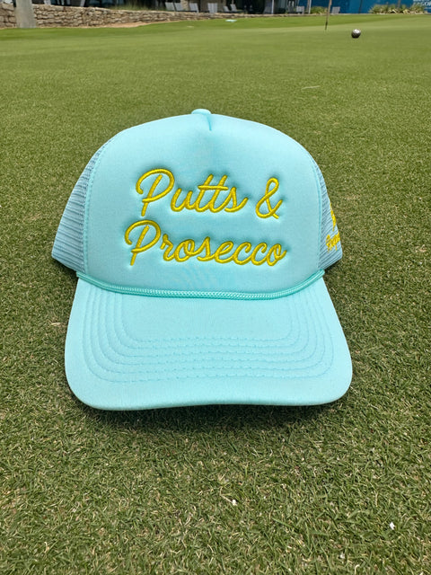 Putts & Prosecco Trucker Hat - blue