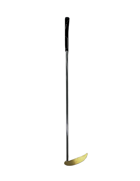 The Scythe - Black Grip, Chrome Shaft & Brass Head